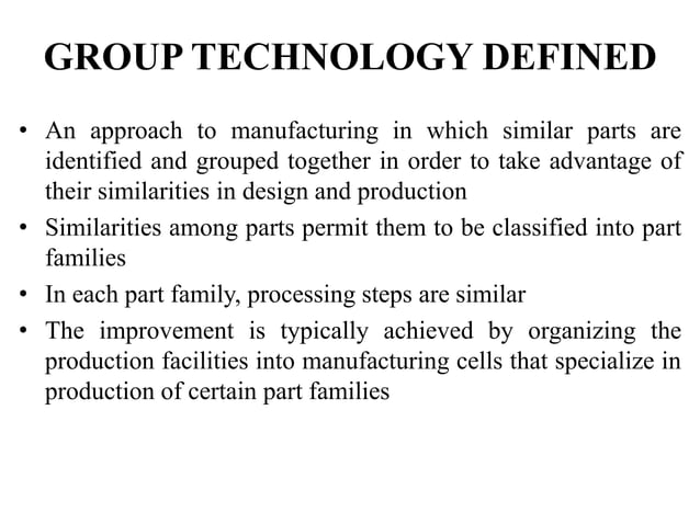 Group Technology | PPTX