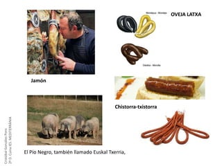 OVEJA LATXA

Jamón

Cristóbal González Pons
2º D. Cuina IES. MEDITERRÀNIA

Chistorra-txistorra

El Pío Negro, también llamado Euskal Txerria,

 