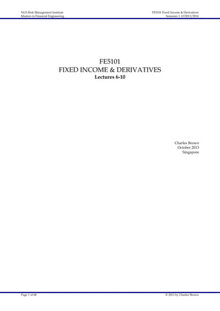 FE5101 Derivatives - lecture notes (ver 140130)