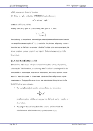 FE5101 Derivatives - lecture notes (ver 140130)