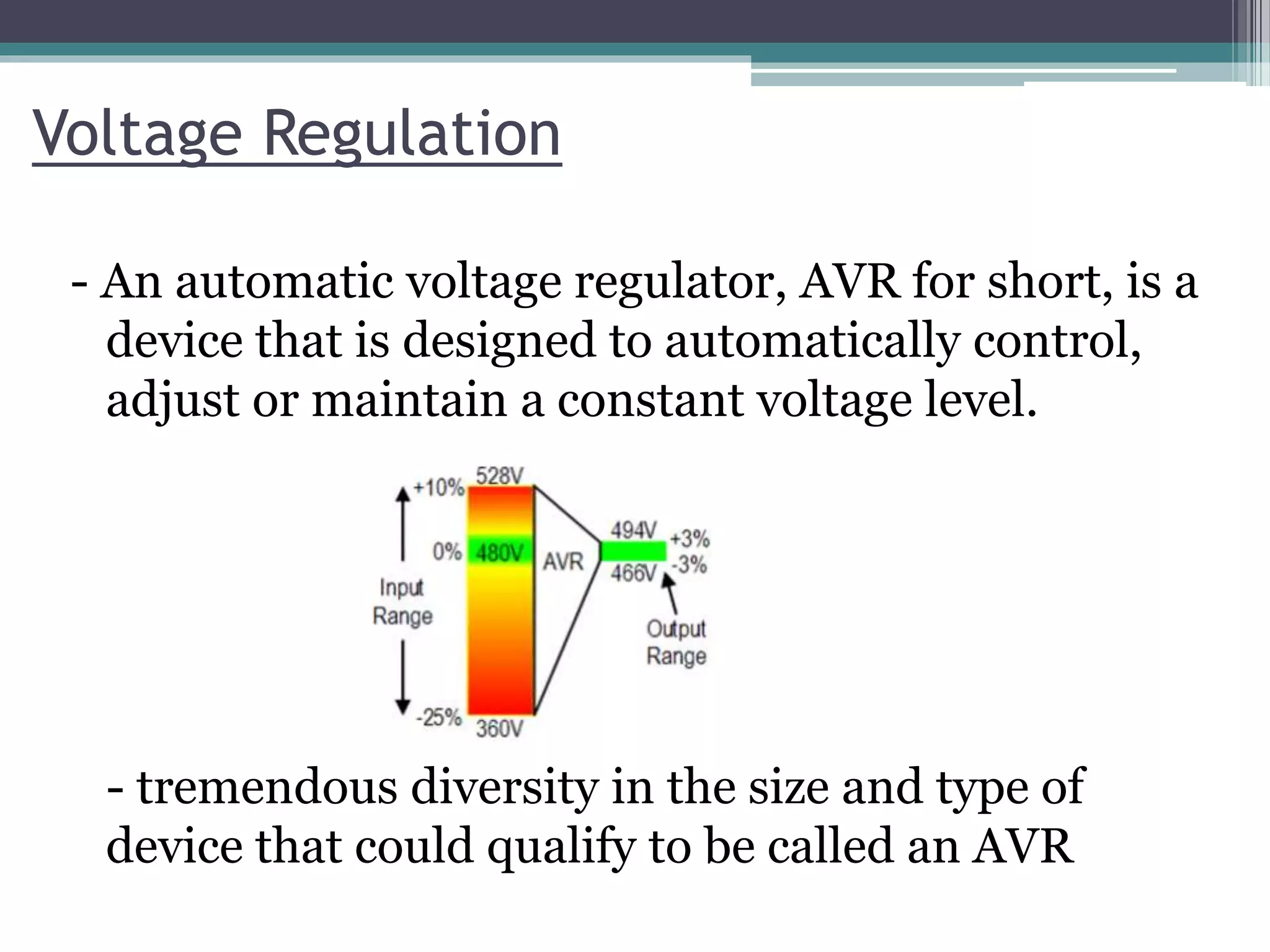 automatic voltage regulator | PPTX