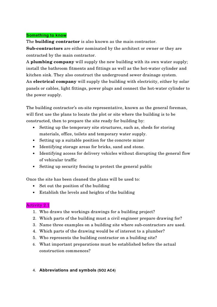 read and interpret construction drawings specifications system architect resume