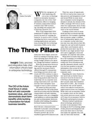 The Three Pillars, Best's Review, January 2014