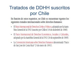 Tratados de DDHH suscritos
por Chile
 