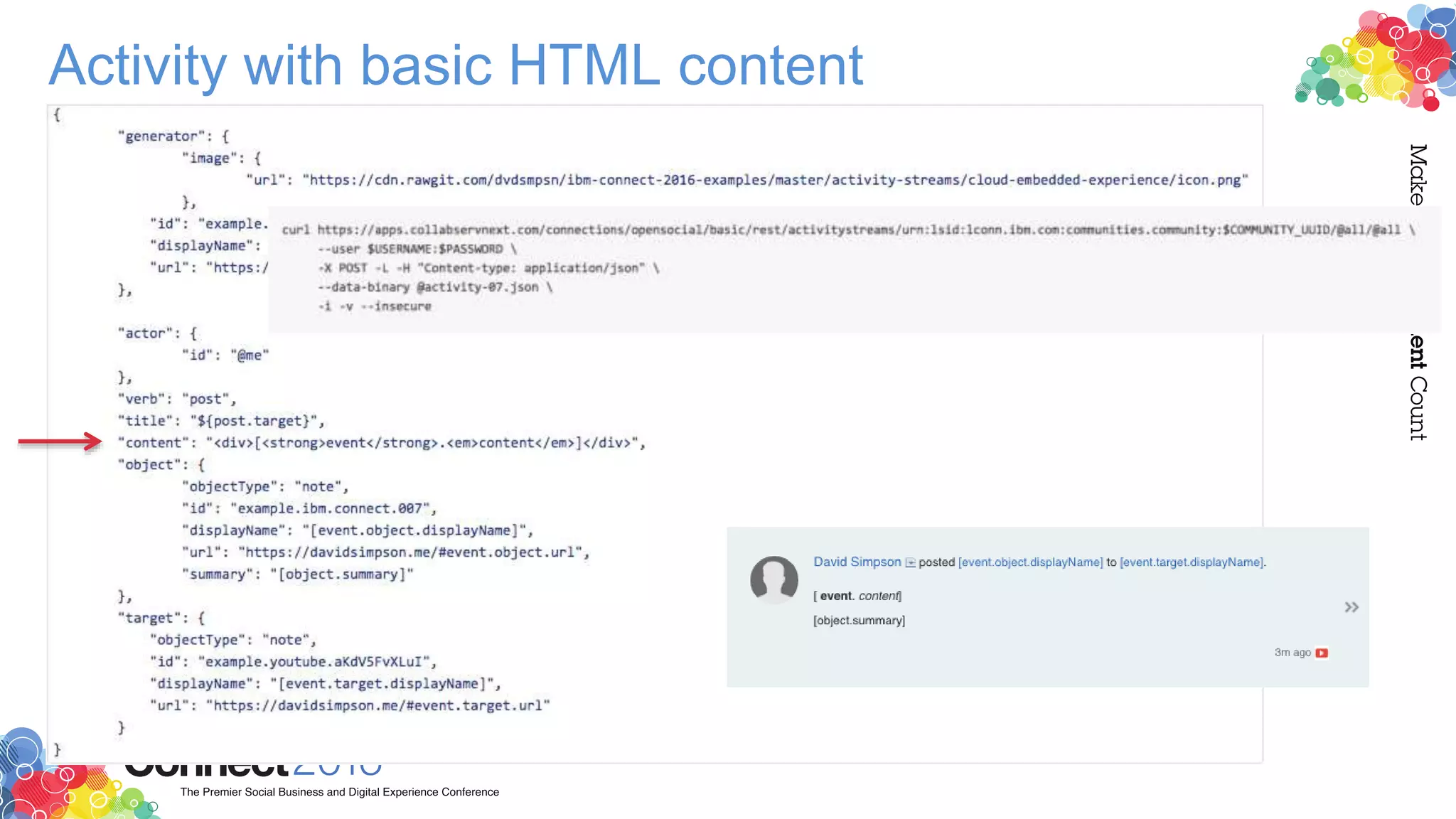Activity with basic HTML content
 