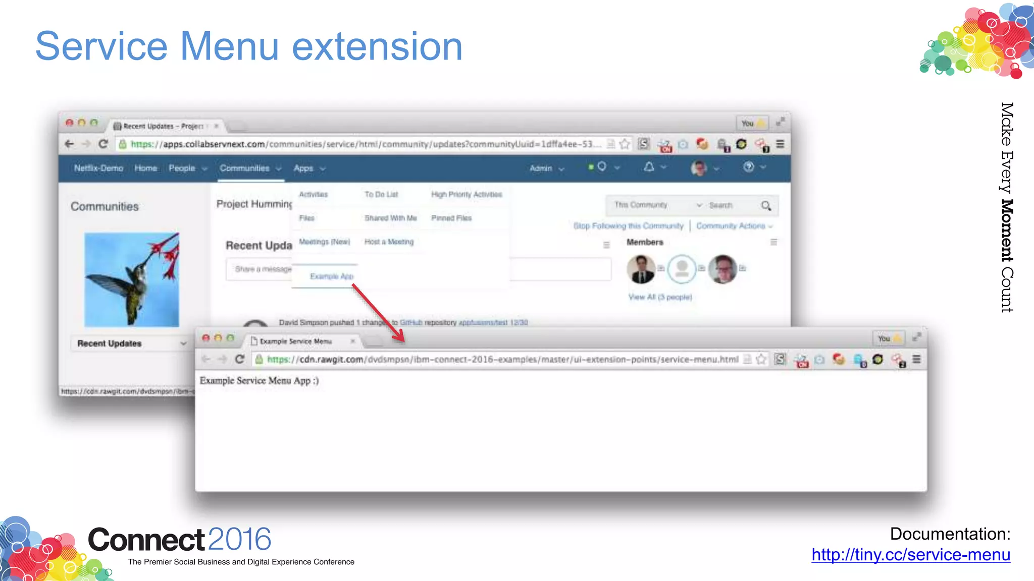 Service Menu extension
Documentation:
http://tiny.cc/service-menu
 