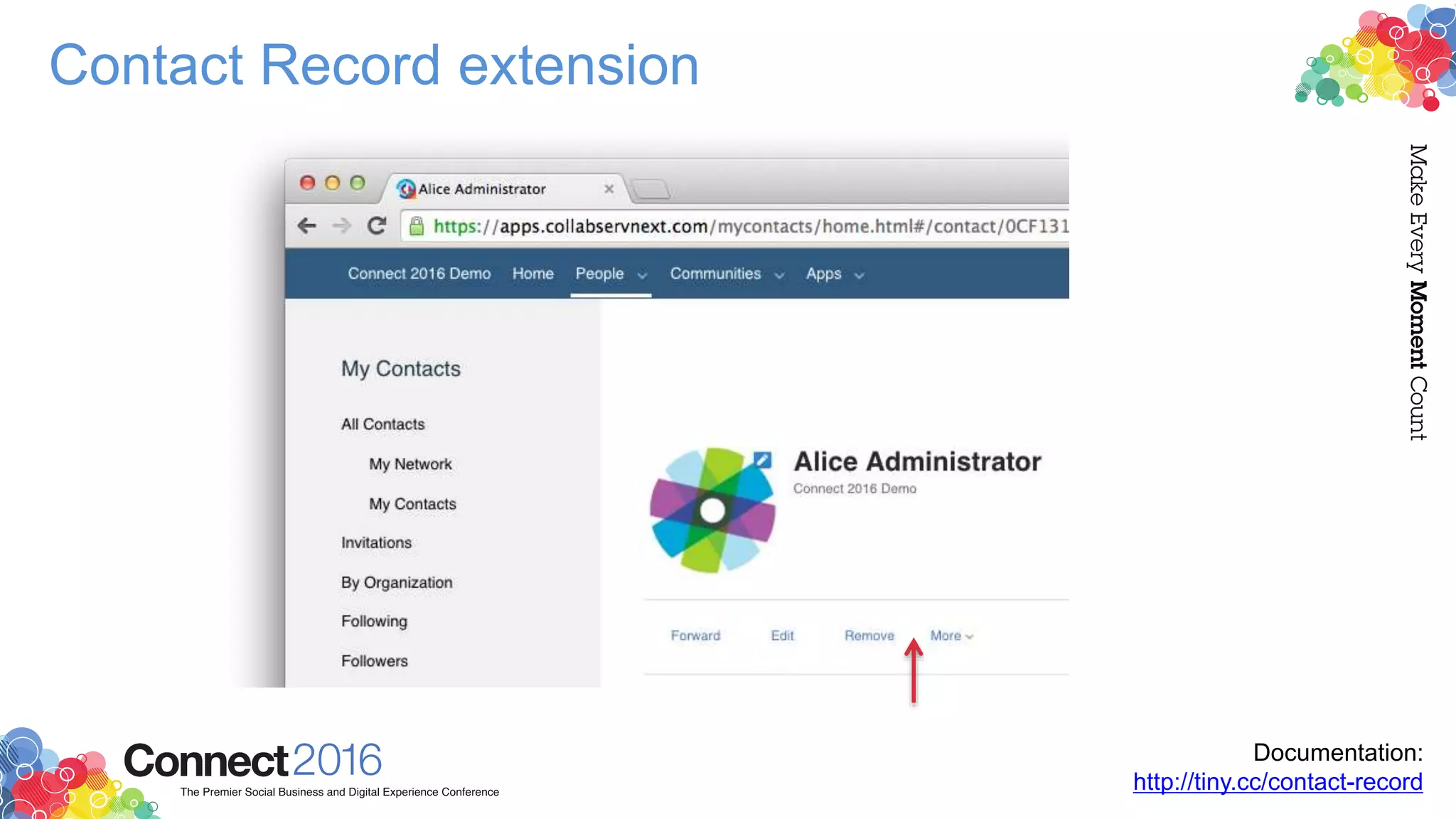 Contact Record extension
Documentation:
http://tiny.cc/contact-record
 