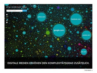 DIGITALE MEDIEN ERHÖHEN DEN KOMPLEXITÄTSGRAD ZUSÄTZLICH.
THE MAIN 8

 