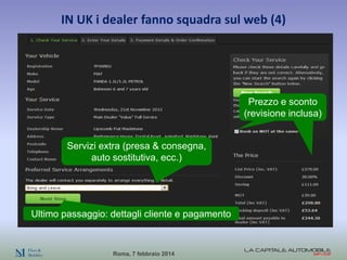 IN UK i dealer fanno squadra sul web (4)

Prezzo& discount
Price e sconto
(revisione inclusa)
(MOT included)
Servizi extra...