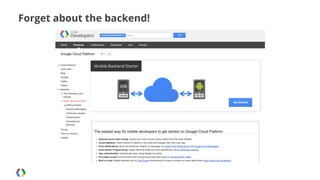 Forget about the backend!

 
