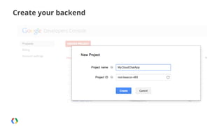 Create your backend

 