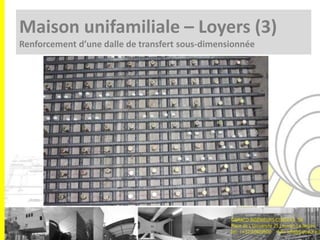 Maison unifamiliale – Loyers (3)
Renforcement d’une dalle de transfert sous-dimensionnée

 