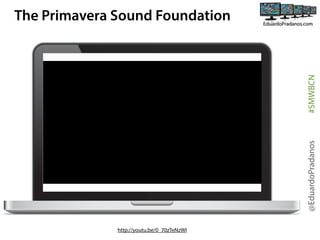 @EduardoPradanos

#SMWBCN

The Primavera Sound Foundation

http://youtu.be/0_70zTeNzWI

 