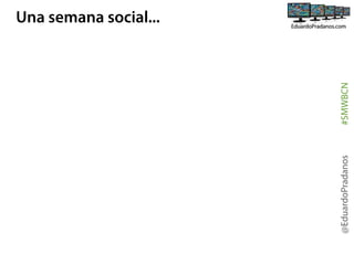 @EduardoPradanos

#SMWBCN

Una semana social...

 