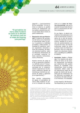 Periodismo de marca y reputación corporativa | PDF