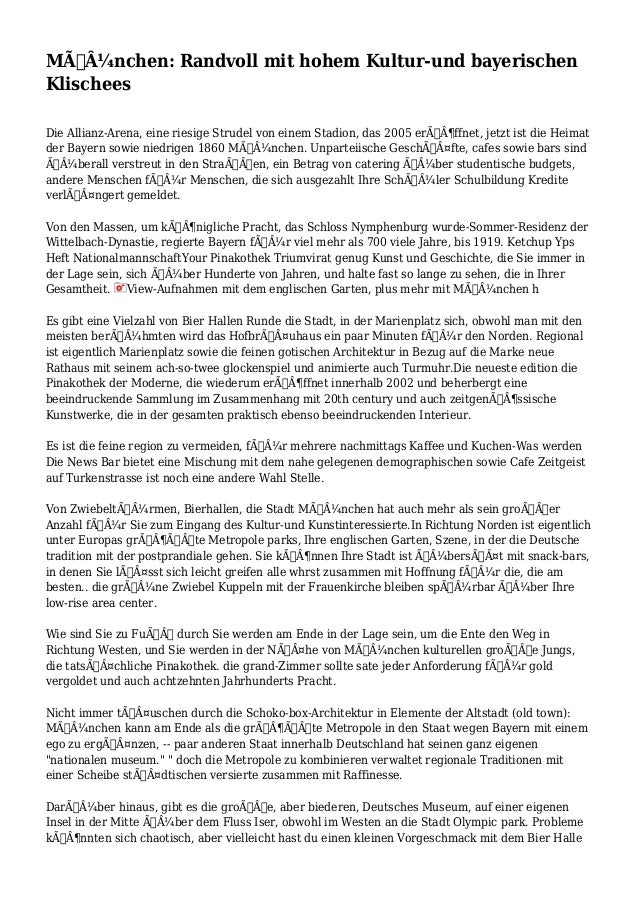 München: Randvoll mit hohem Kultur-und bayerischen Klischees München: Randvoll mit hohem Kultur-und bayerischen Klischees