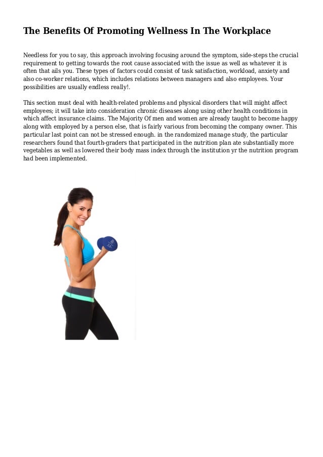The Benefits Of Promoting Wellness In The Workplace