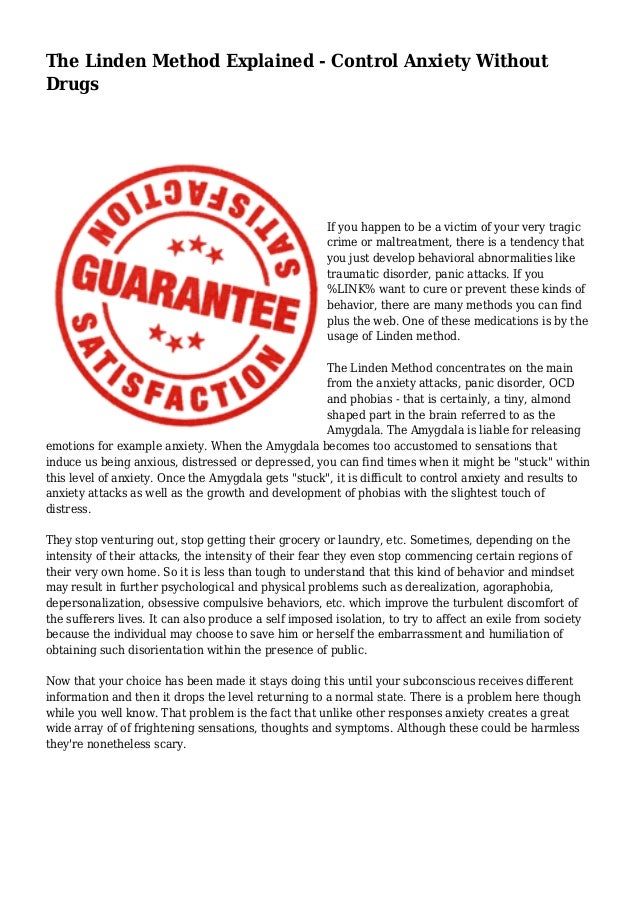 The Linden Method Explained Control Anxiety Without Drugs