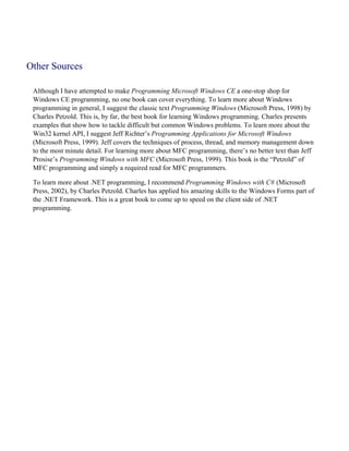 Programming Microsoft Windows CE NET 3rd Edition Douglas Boling | PDF