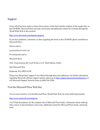 Programming Microsoft Windows CE NET 3rd Edition Douglas Boling | PDF