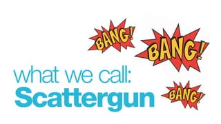 what we call:
Scattergun
 