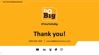 Thank you!
#TimeToDoBig
|
#
 