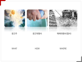 광고주 광고대행사 매체대행사(렙사)
WHAT HOW WHERE
 