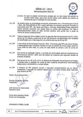 Regulamento PE A2 - 2014