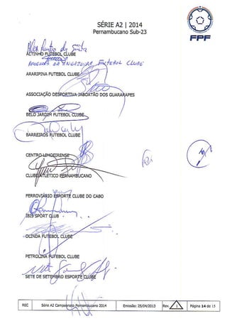 Regulamento PE A2 - 2014