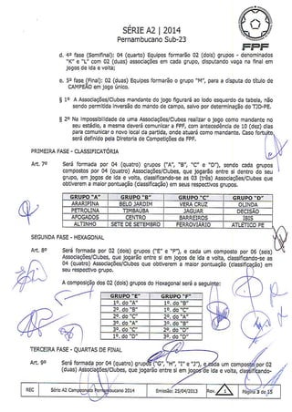 Regulamento PE A2 - 2014