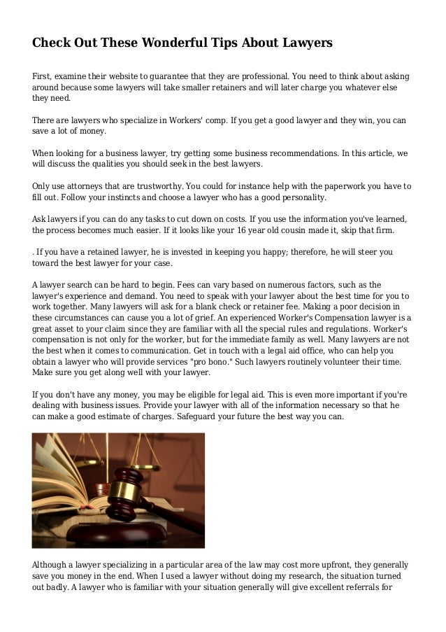 Check Out These Wonderful Tips About Lawyers Check Out These Wonderful Tips About Lawyers