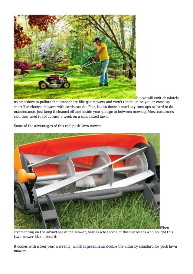 Best lawn mower under 100 Greenworks 25052 16Inch 5Blade Push Reel