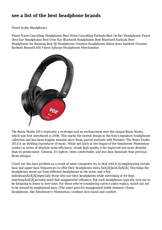 see a list of the best headphone brands