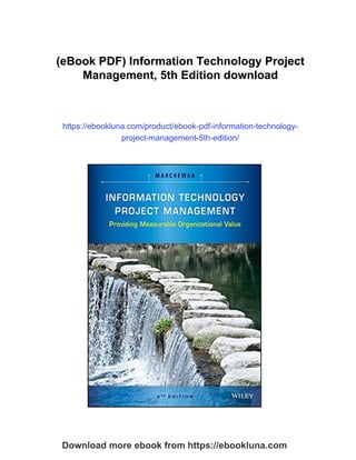 (eBook PDF) Information Technology Project Management, 5th Edition | PDF