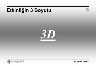 17 Nisan 2014 ©
3D
Etkinliğin 3 Boyutu 
 