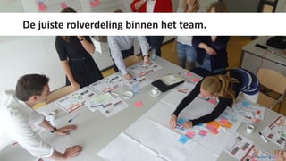 De juiste rolverdeling binnen het team.
 