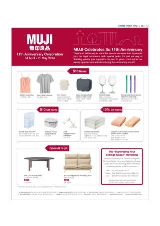 Edits Inc's collaboration with Muji - 11th anniversary marketing campaign