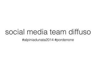 social media team diffuso
#alpiniadunata2014 #pordenone
 