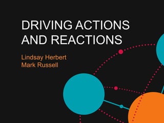 DRIVING ACTIONS
AND REACTIONS
Lindsay Herbert
Mark Russell
 