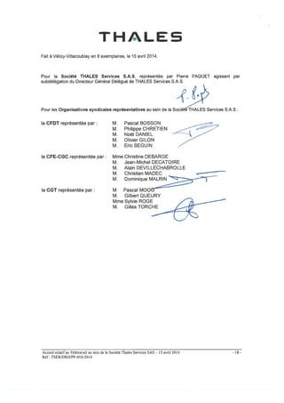 Thalès Services : accord télétravail