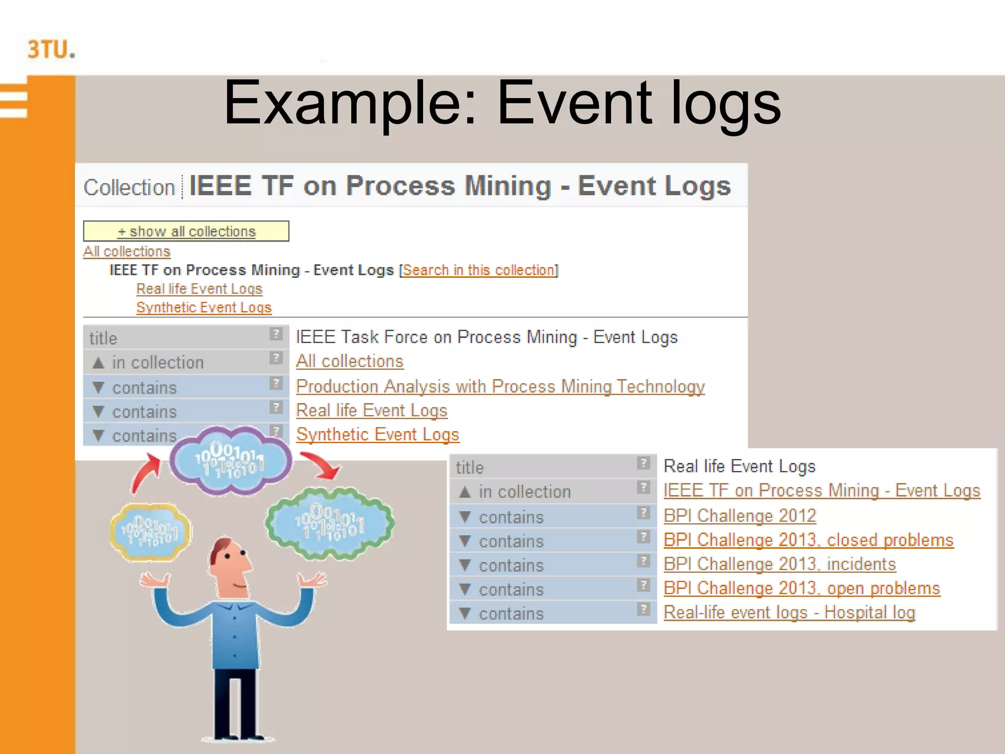 Example: Event logs
 