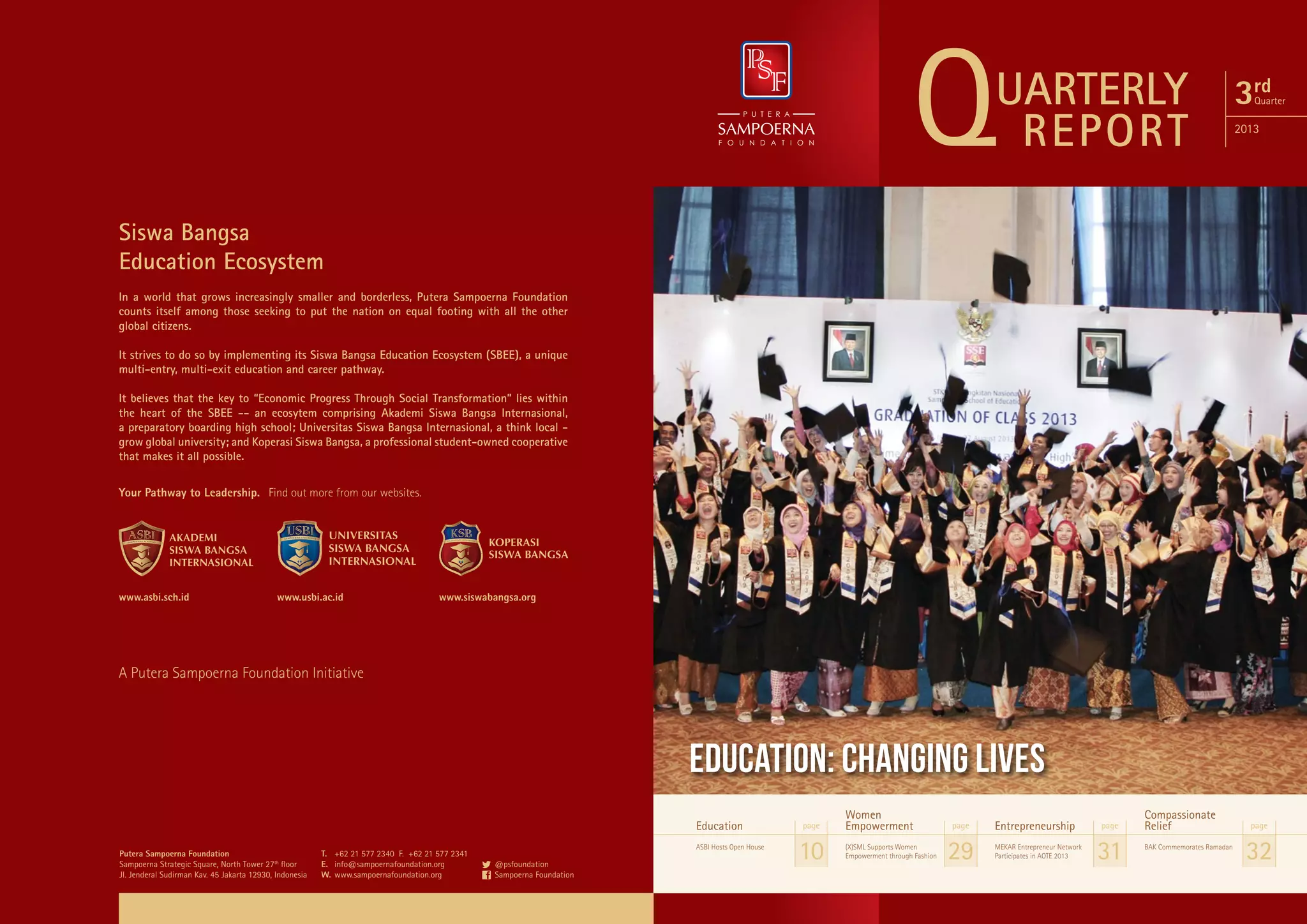 Putera Sampoerna Foundation Report Quarter 3 2013 Pdf