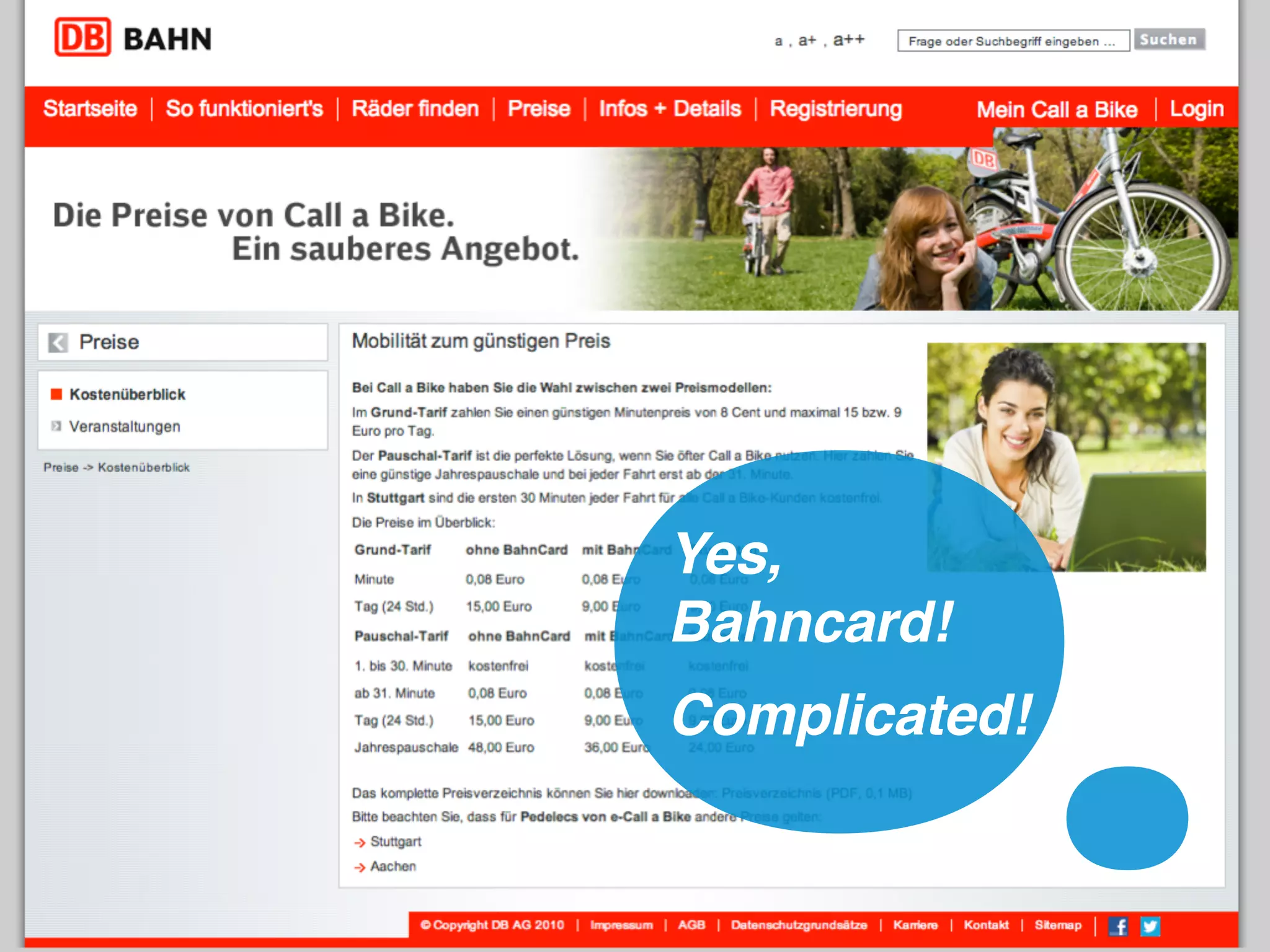 © JensOttoLange.de© JensOttoLange.de 40
Yes,
Bahncard!"
Complicated!
 