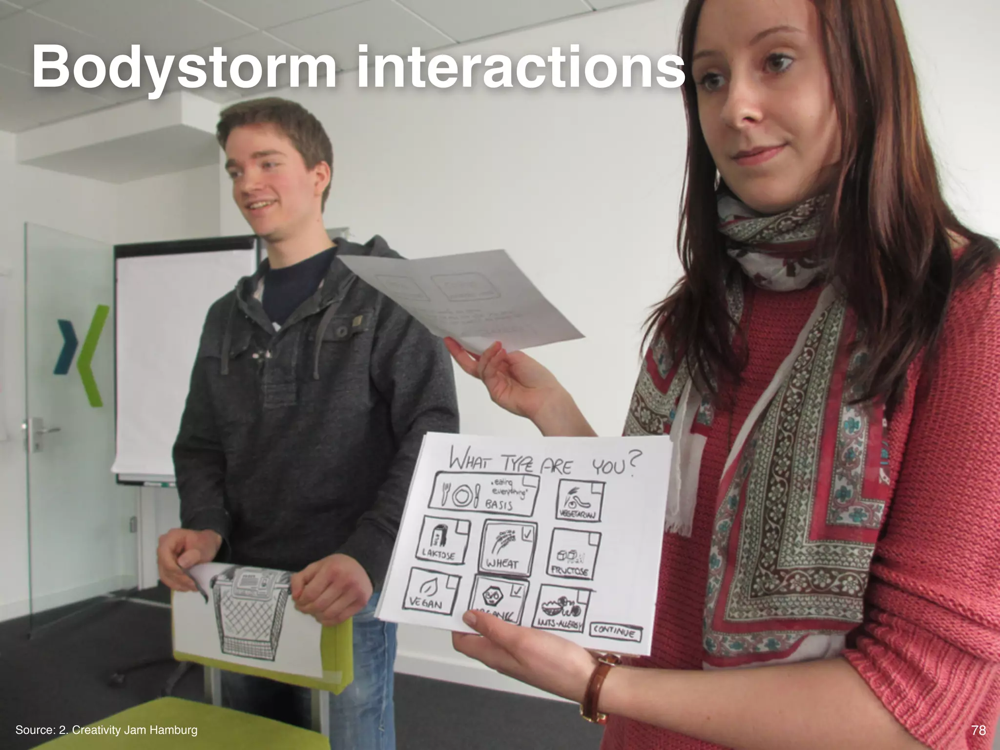 © JensOttoLange.de 78
Bodystorm interactions
Source: 2. Creativity Jam Hamburg
 