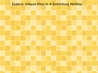 Explore Unique Sites In A Gatlinburg Holiday

 