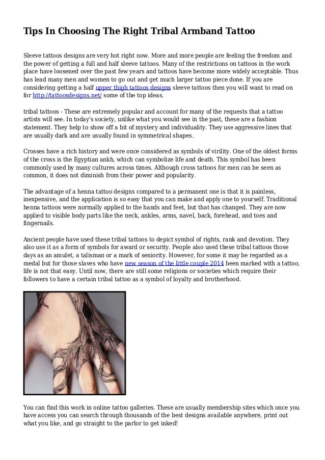 Tips In Choosing The Right Tribal Armband Tattoo Tips In Choosing The Right Tribal Armband Tattoo