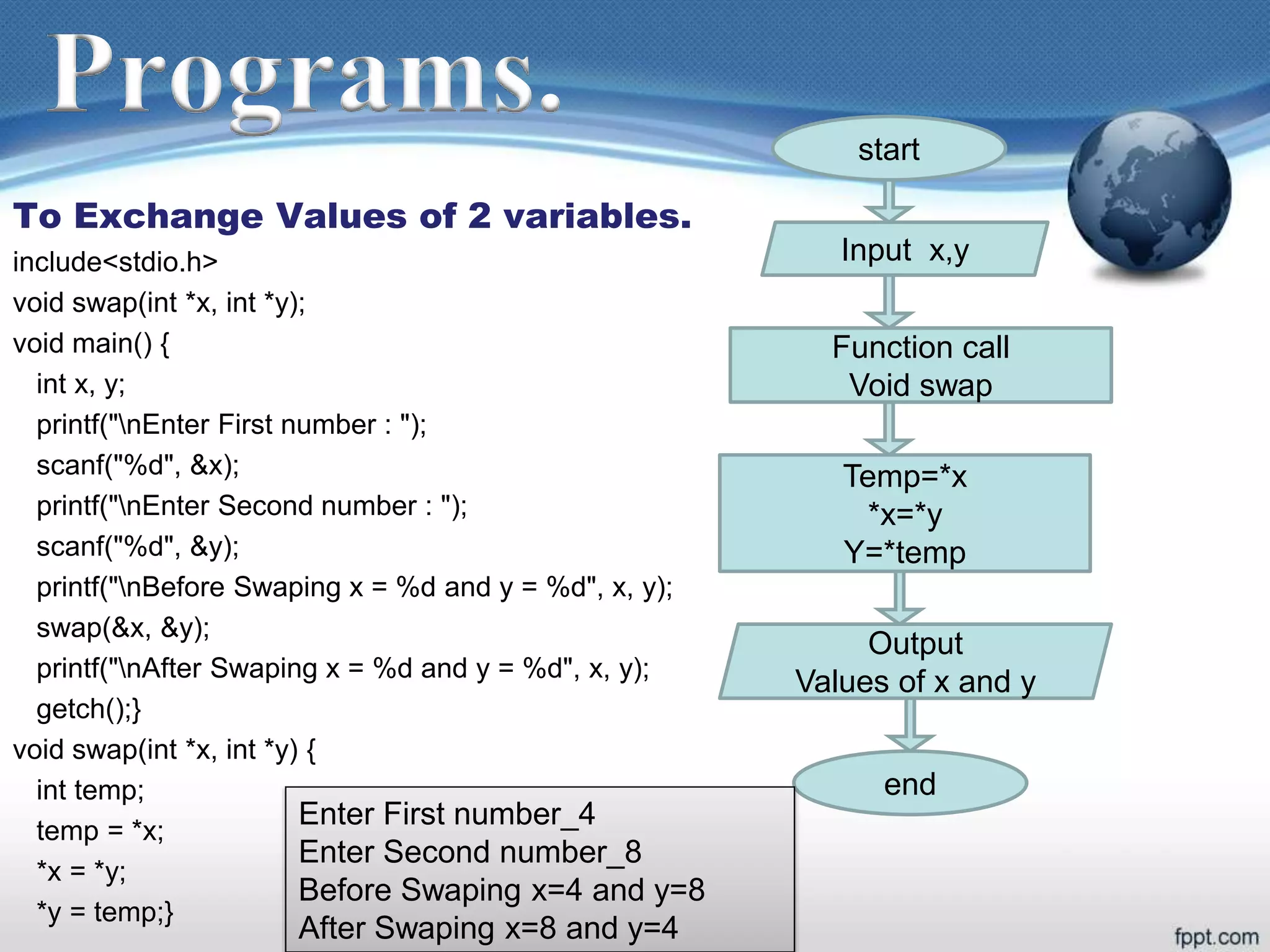 functions in C and types | PPT