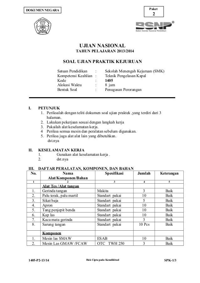 1405 P2 Spk Teknik Pengelasan Kapal