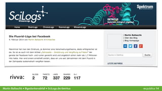 re:publica 14Martin Ballaschk ● @gedankenabfall ● SciLogs.de/detritus
rivva:
 