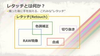 ! ?ä?֤Ӥ롢ߤʡ쥿å
쥿åȤϺΤ
쥿å(Retouch)
RAWF
?ɫ{a
ϳ
Фi
 